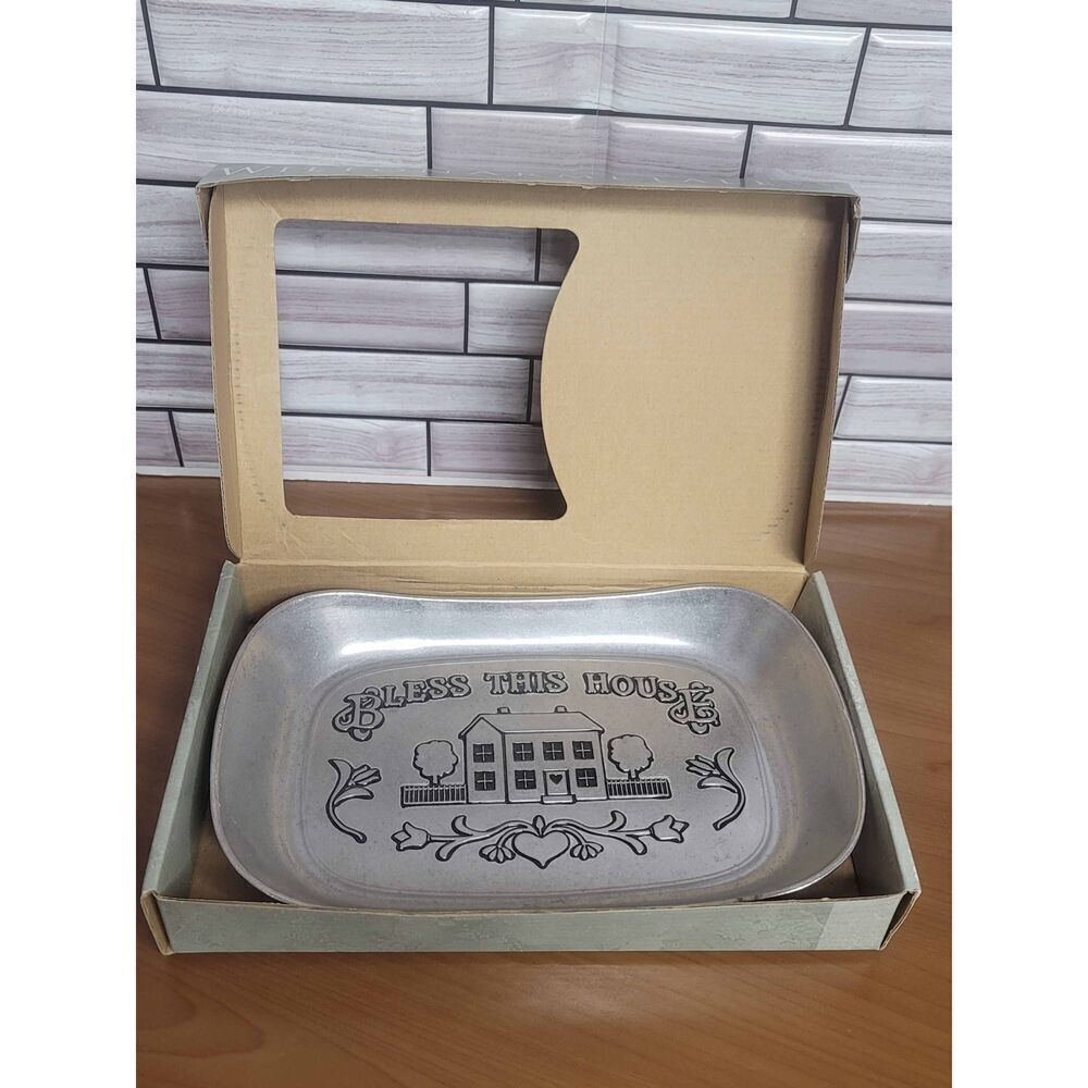 Wilton Armetale Bless This House Pewter Serveware #A60
